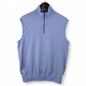 Polo Golf Ralph Lauren Women's 1/4 Zip Athletic Sweater Vest Blue Preppy Medium